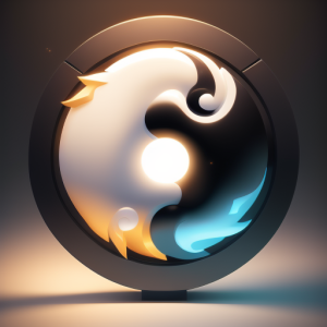 représentation yin-yang. Il y a du yin dans yang et du yang dans du yin